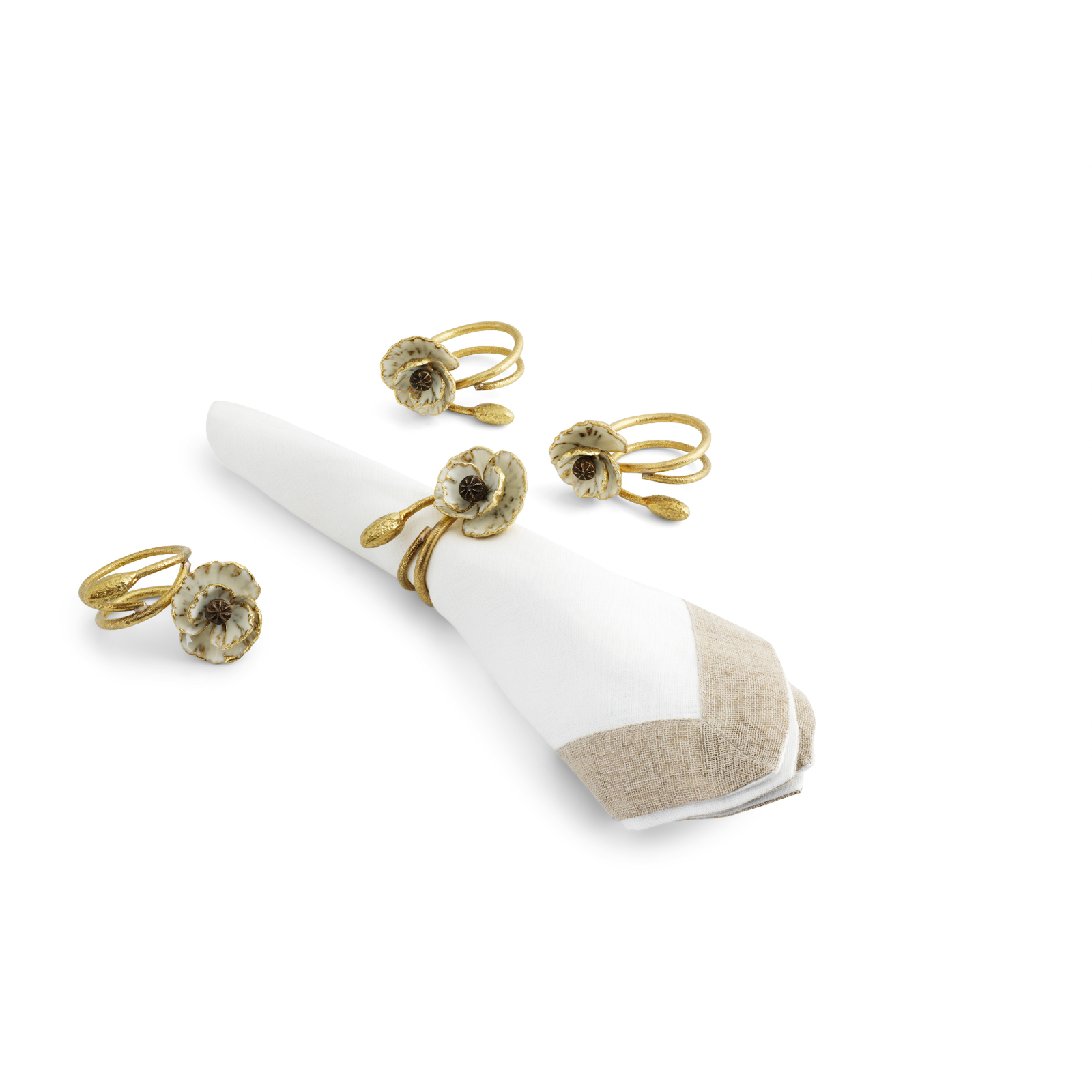 Michael Aram Anemone Napkin Rings - Thumbnail 4