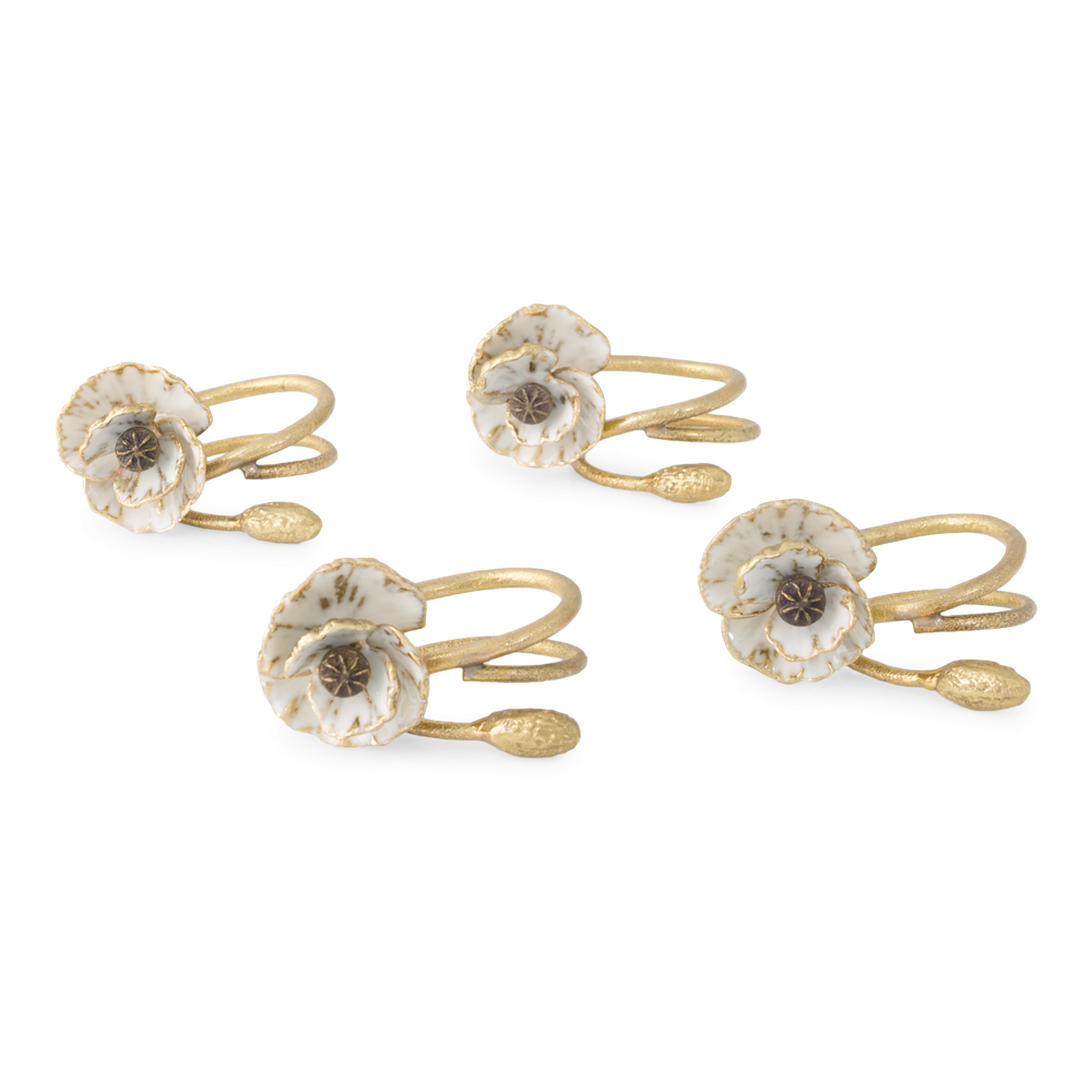 Michael Aram Anemone Napkin Set of 4 Rings