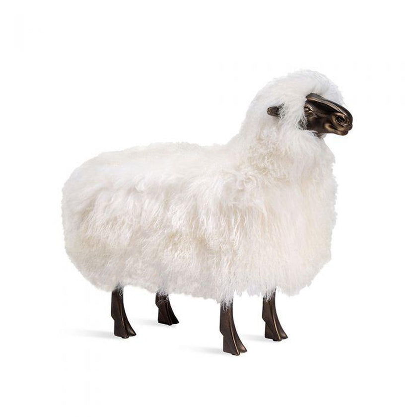 Interlude Phillippe Sheep Sculpture - Ivory