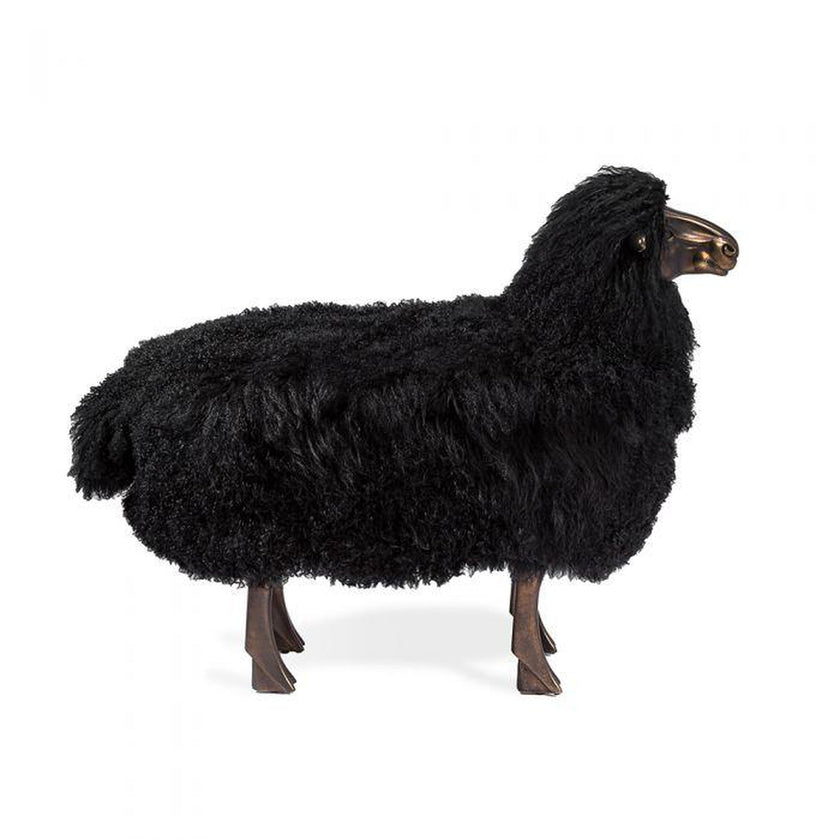 Interlude Leon Sheep Sculpture - Black