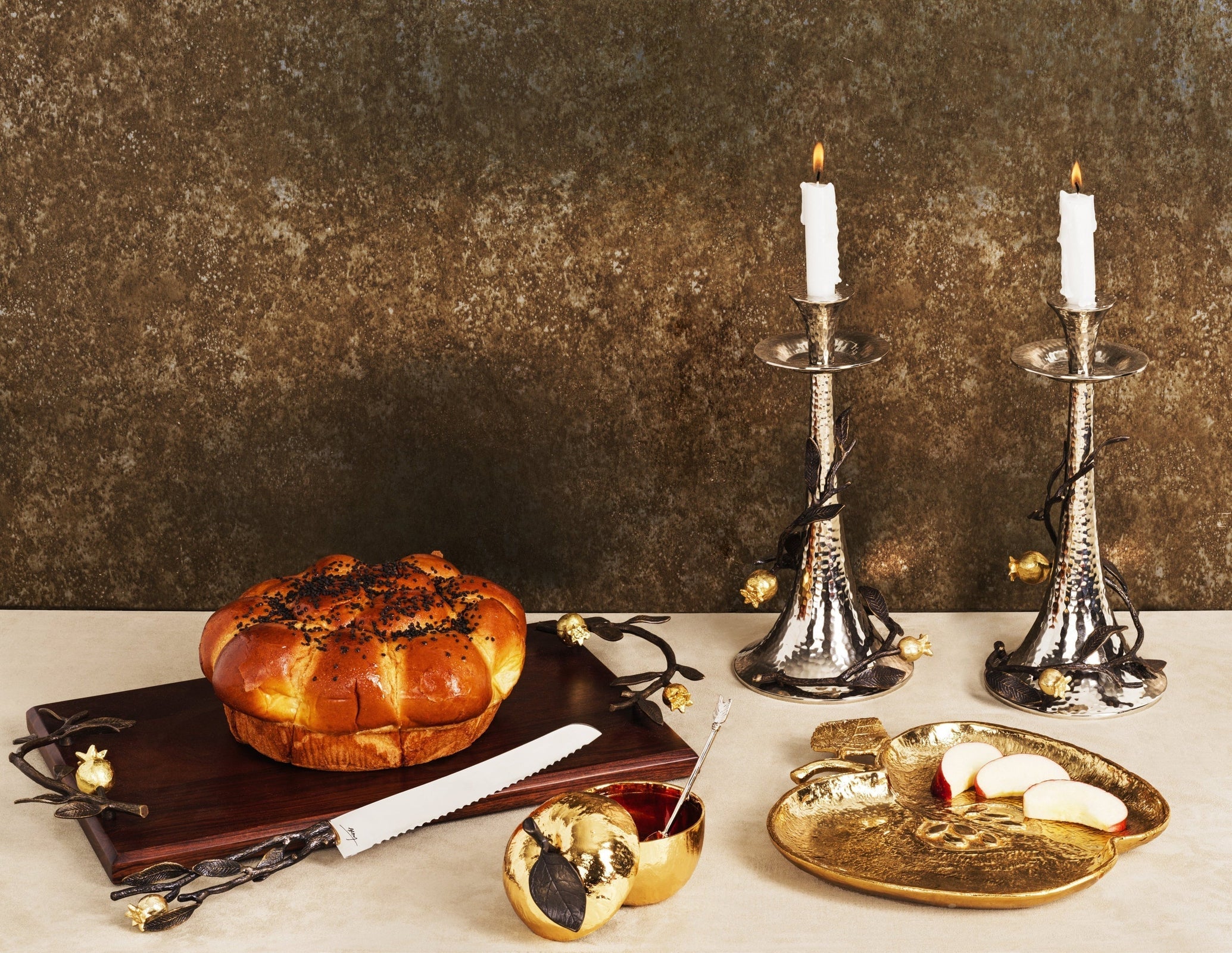 Michael Aram Pomegranate Candleholders - Set of 2