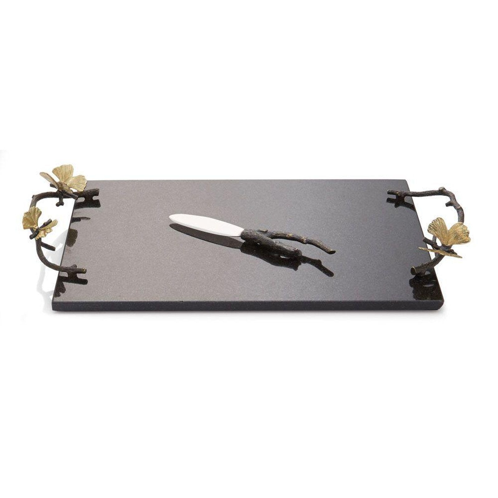 Michael Aram Butterfly Ginkgo Cheese Board w/ Knife
