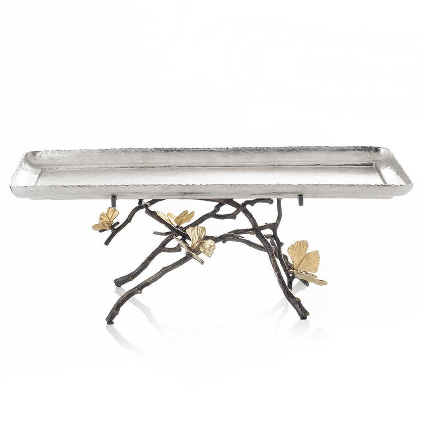 Michael Aram Butterfly Ginkgo Footed Centerpiece Tray