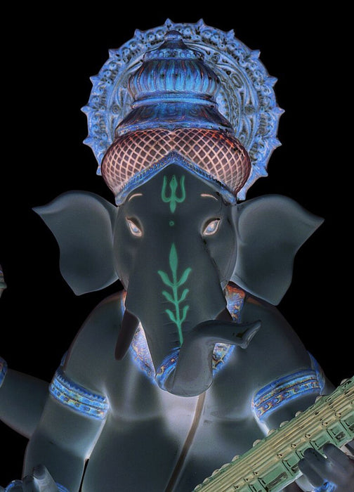 Lladro Veena Ganesha Figurine