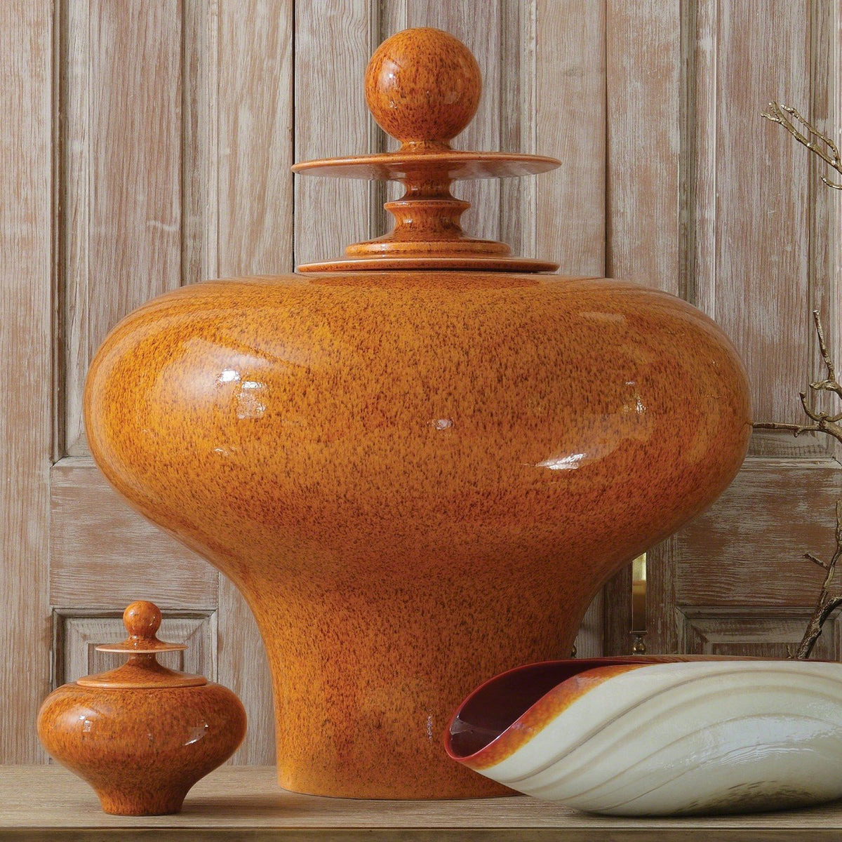 Global Views Happy Temple Jar