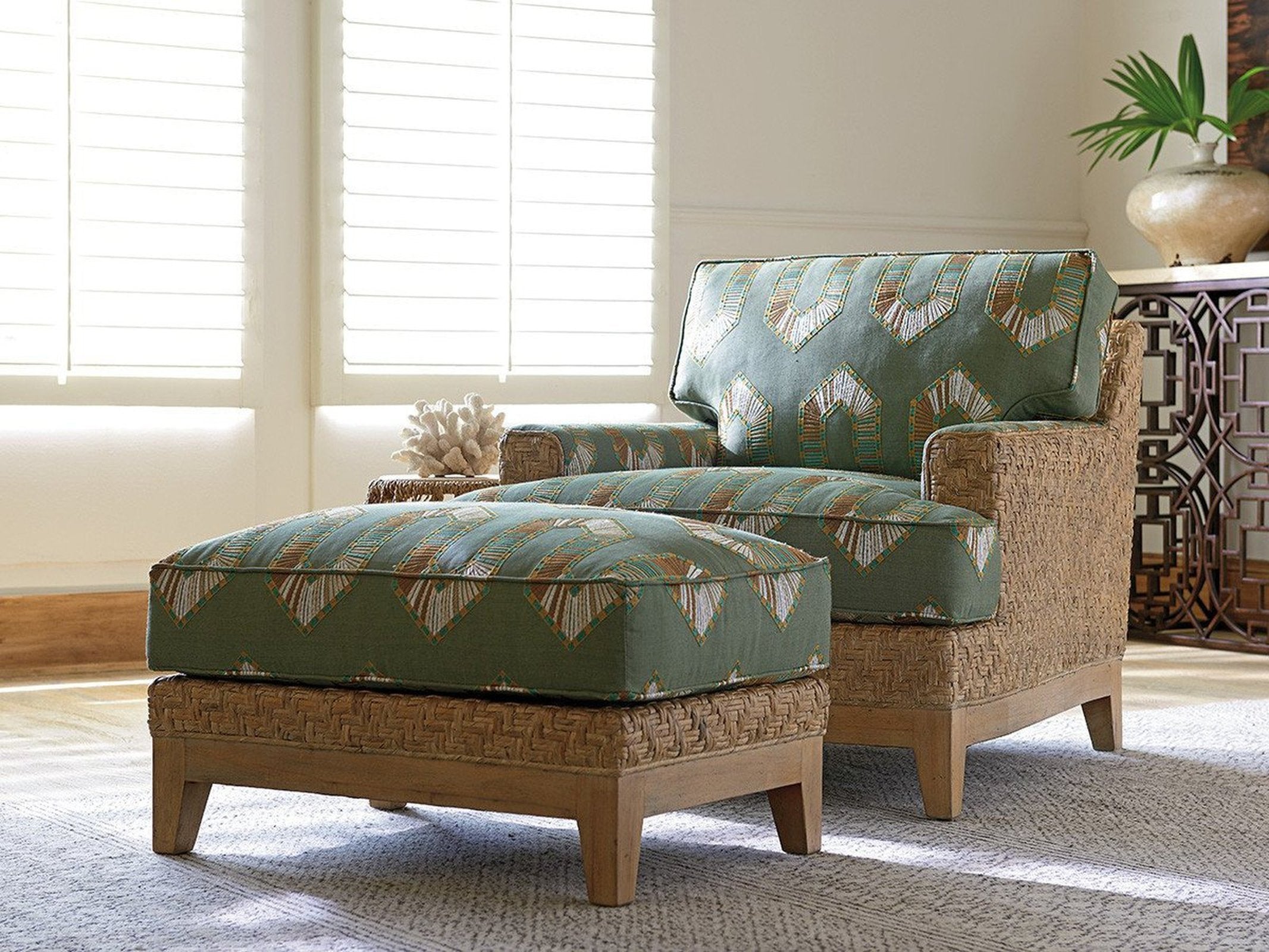 Tommy Bahama Home Los Altos Danville Ottoman