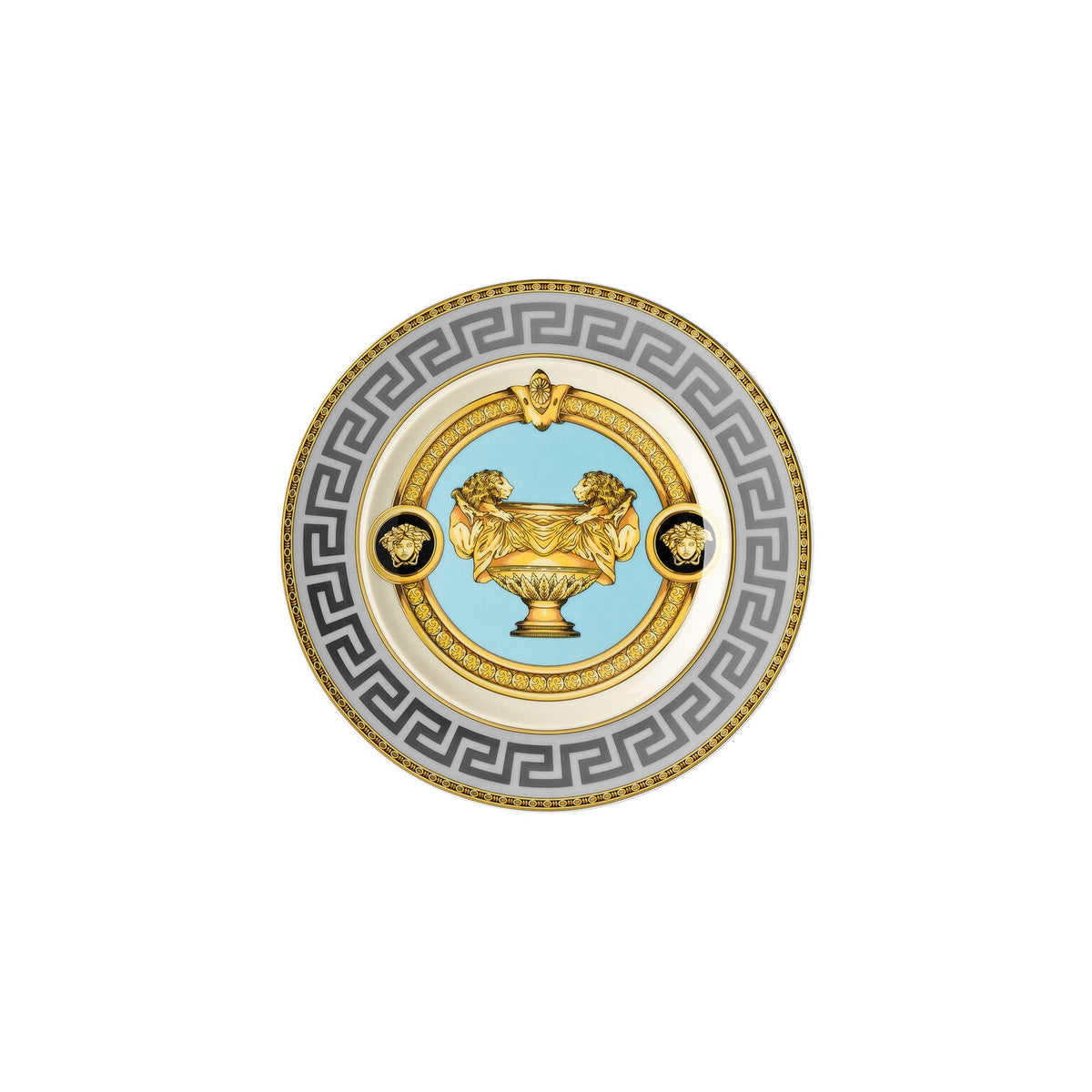 Versace Prestige Gala Bleu 2 Bread & Butter Plate (Less Gold)
