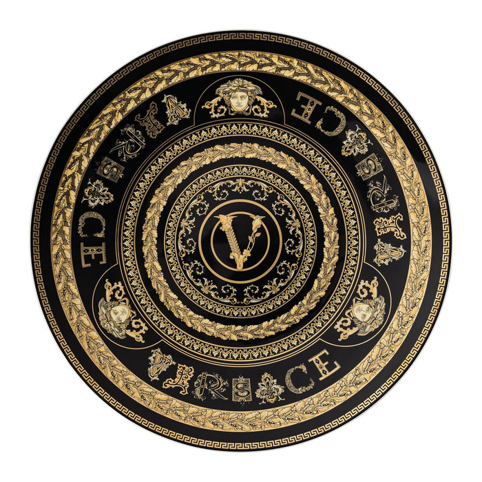 Versace Virtus Gala Service Plate - Black