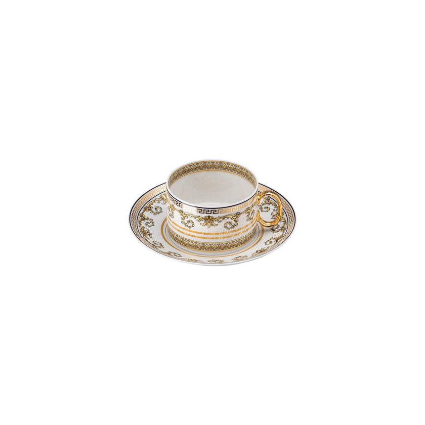 Versace Virtus Gala Tea Cup & Saucer in White - 6.25 Inch