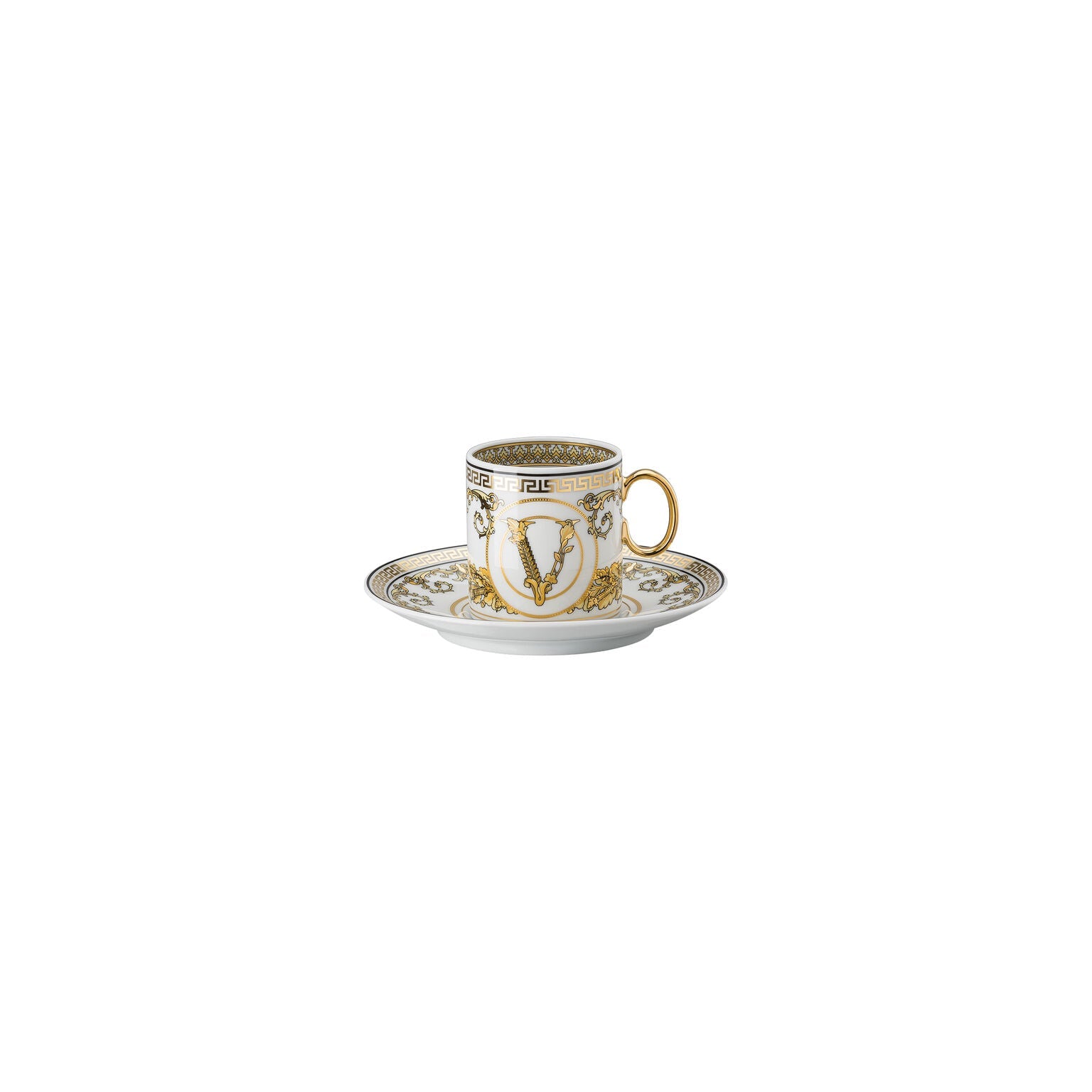 Versace Virtus Gala AD Cup & Saucer - White
