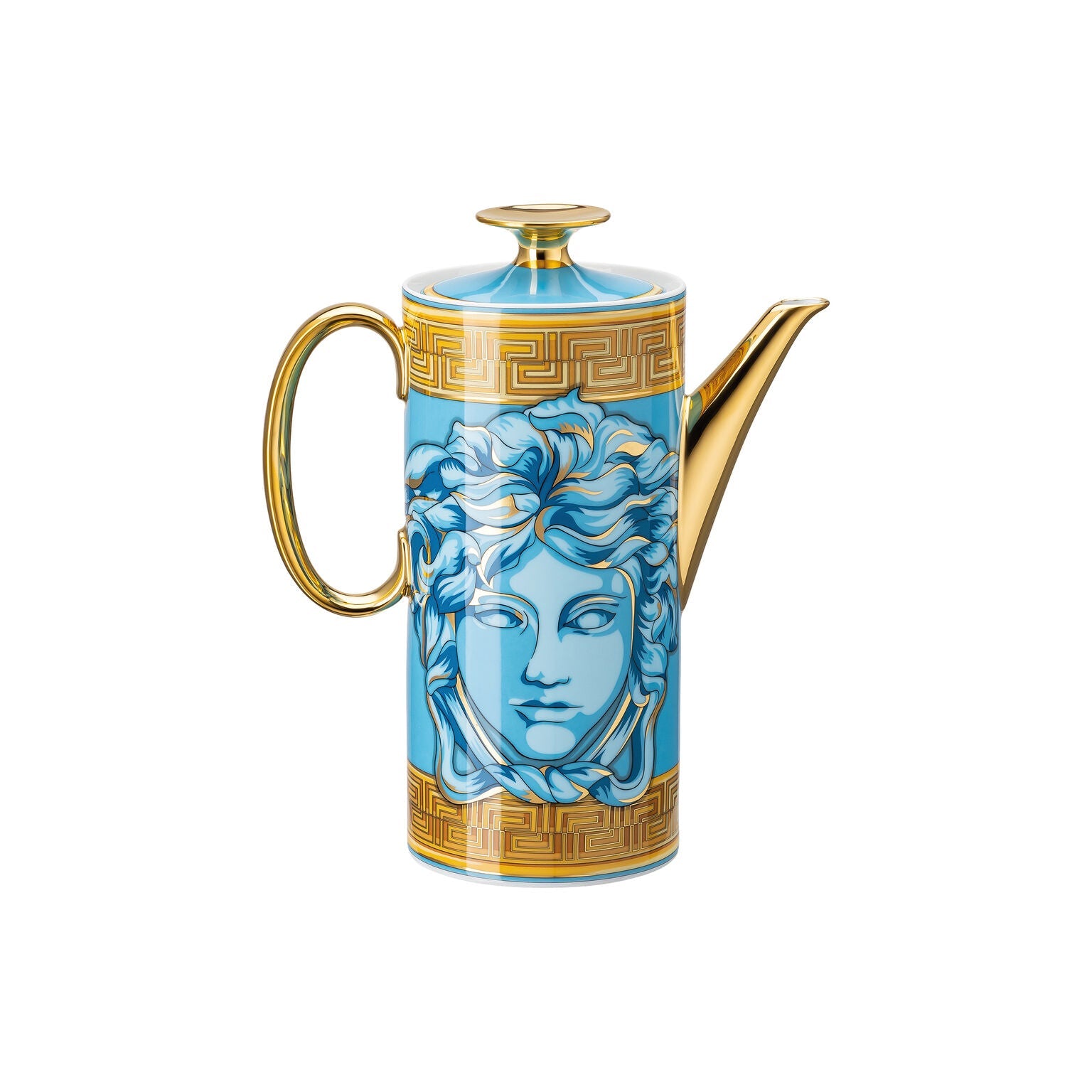 Versace Medusa Amplified Coffee Pot - Blue Coin