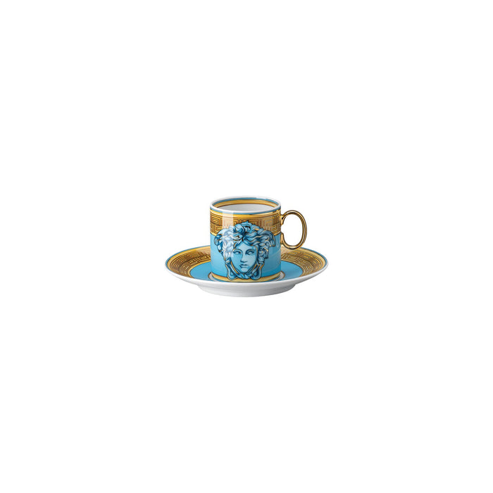 Versace Medusa Amplified AD Cup & Saucer - Blue Coin