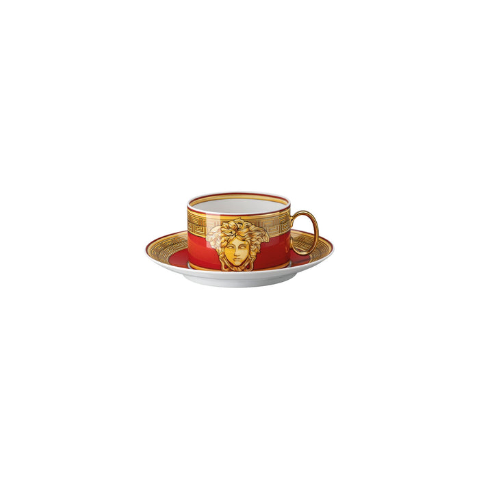 Versace Medusa Amplified Tea Cup & Saucer - Golden Coin