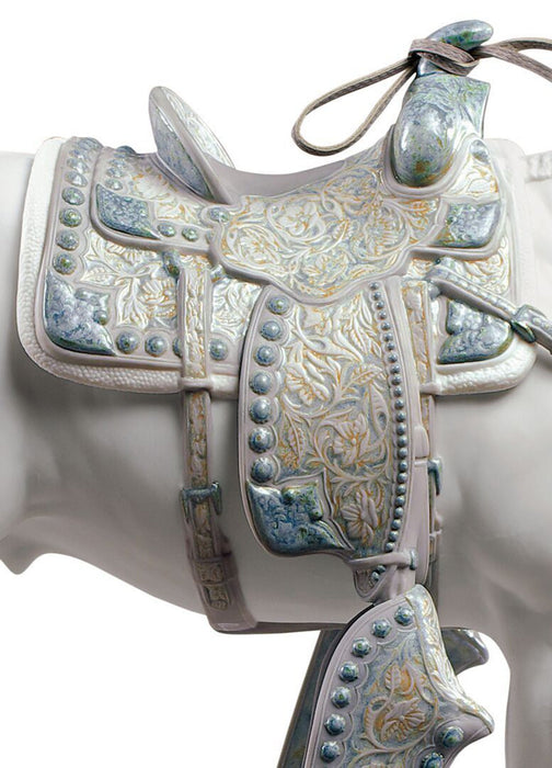 Lladro White Quarter Horse Sculpture