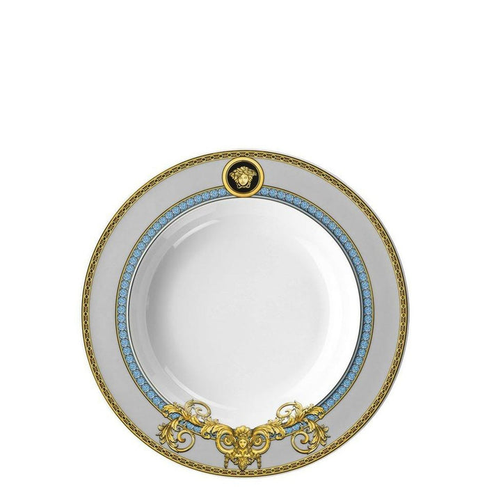 Versace Prestige Gala Bleu Rim Soup Plate 8 1/2 in