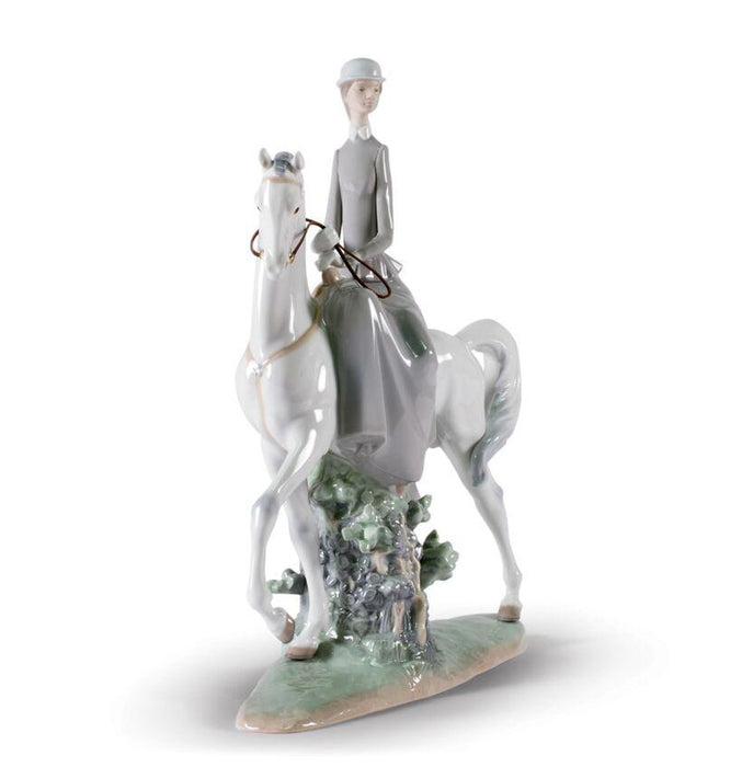 Lladro Woman on Horse Figurine