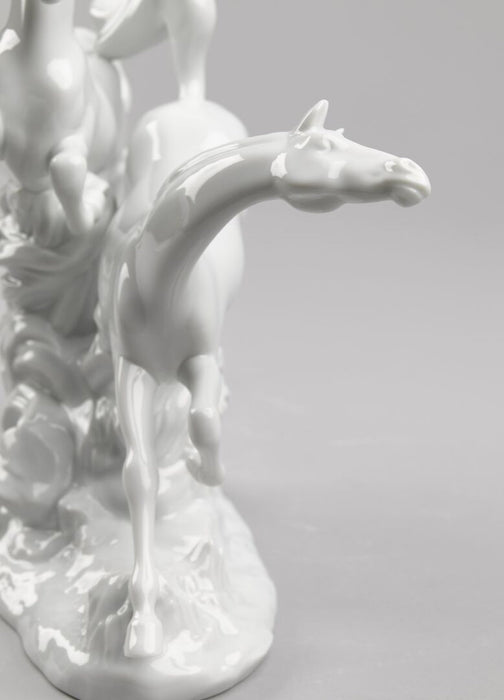 Lladro Horses Galloping Figurine