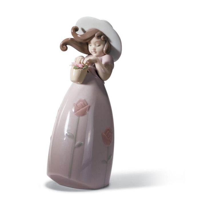 Lladro Little Rose Girl Figurine