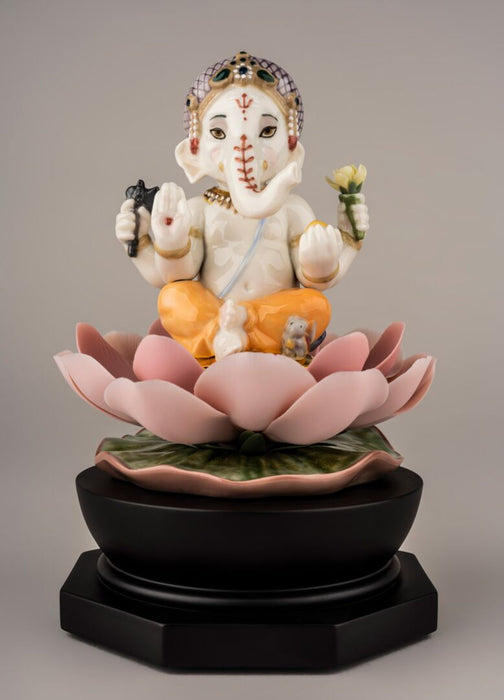 Lladro Padmasana Ganesha Figurine