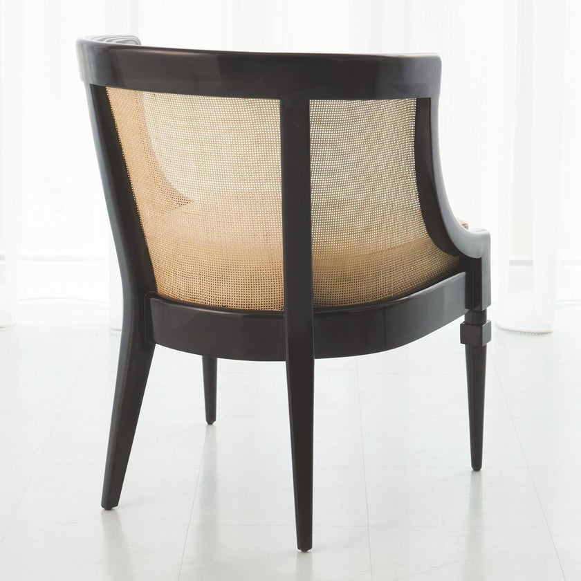 Global Views Black Cane Chair