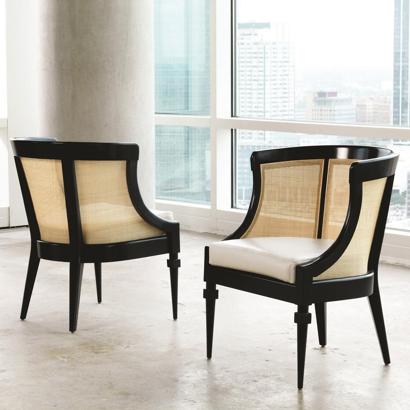 Global Views Black Cane Chair