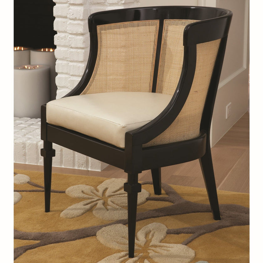 Global Views Black Cane Chair