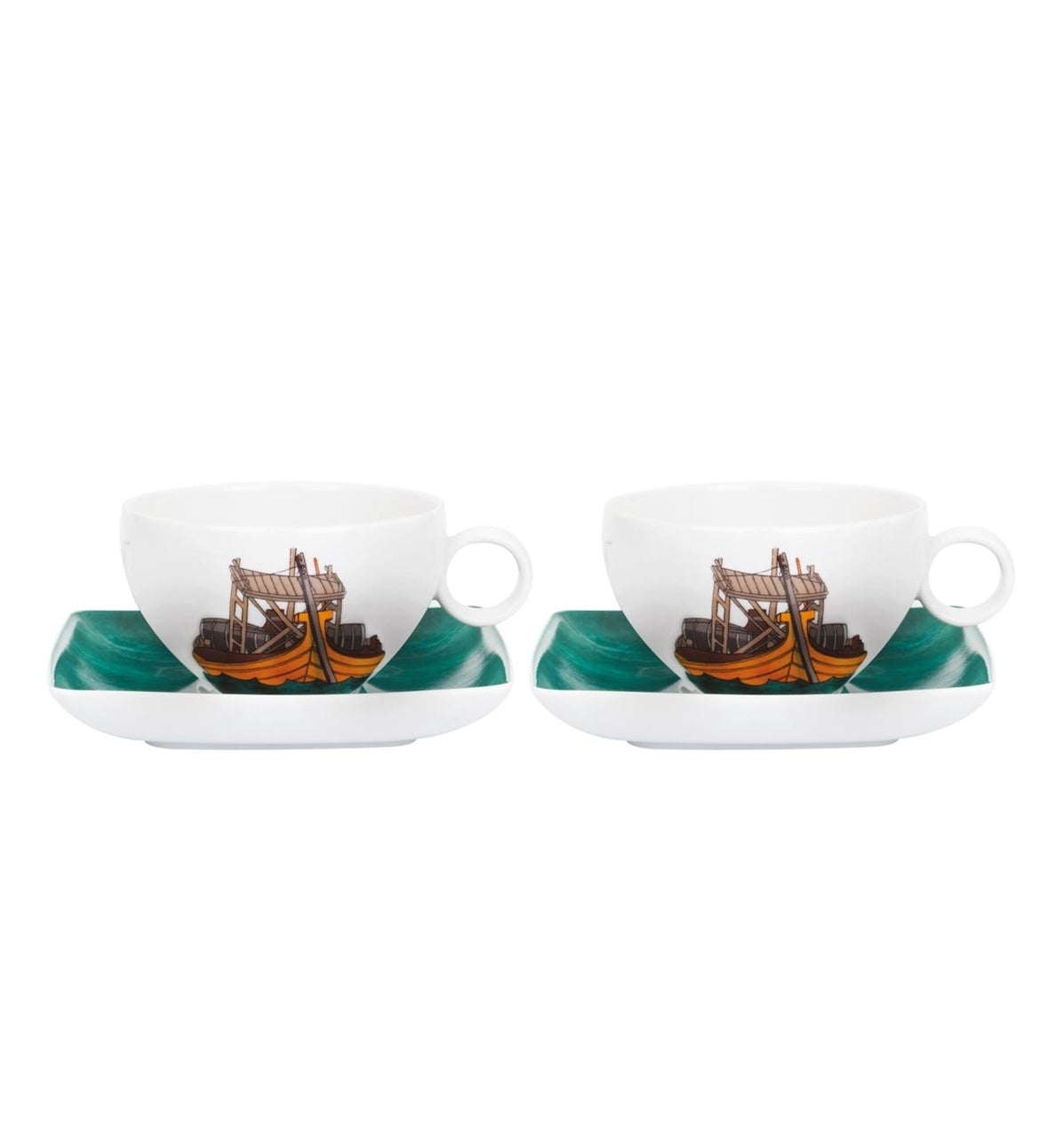 Vista Alegre Alma Do Porto Tea Cup & Saucer (with Gift Box) - Set of 2