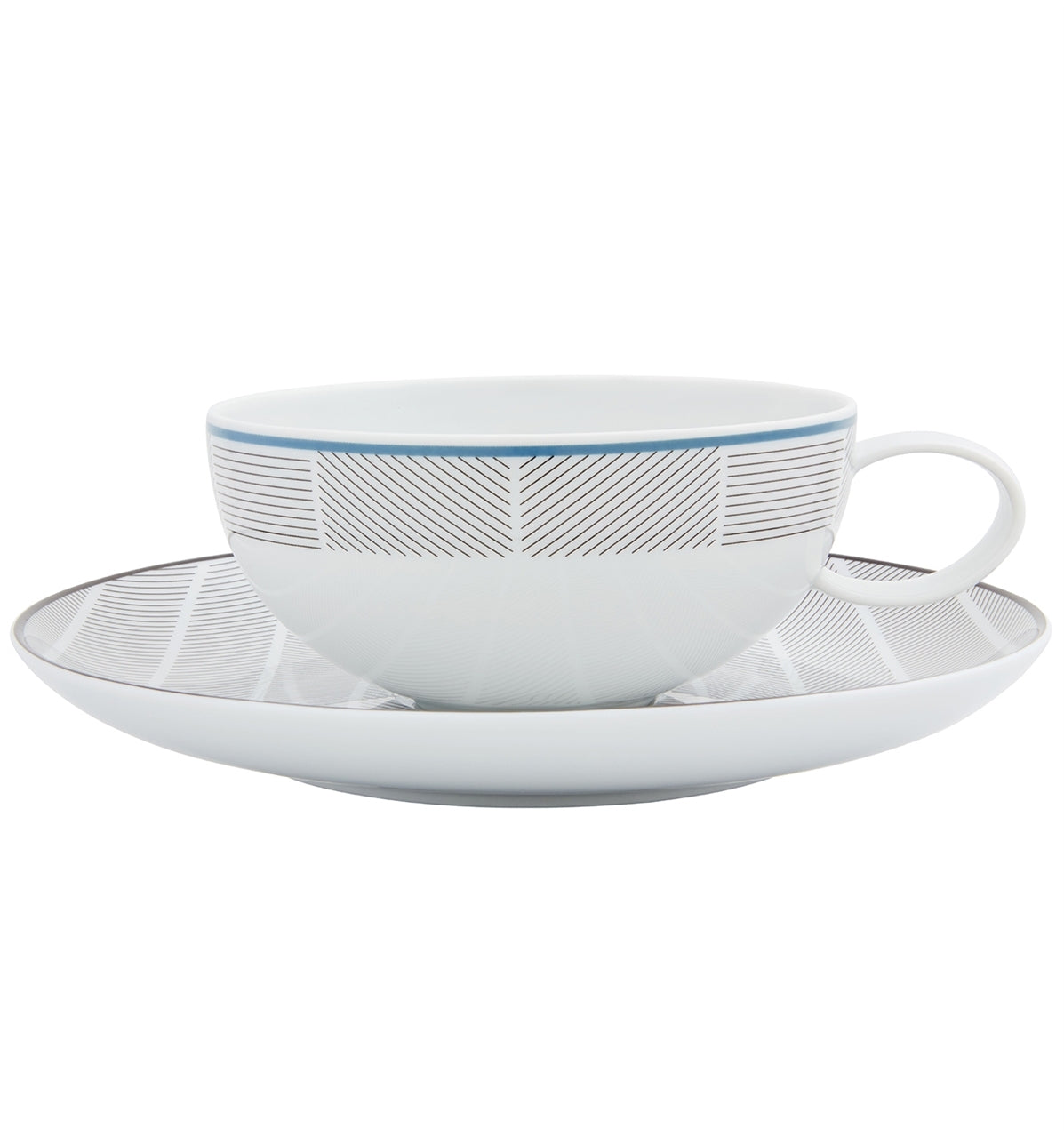 Vista Alegre Orquestra Tea Cup And Saucer Blue By David Raffoul and Nicolas Moussallem