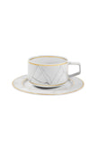 Vista Alegre Carrara Tea Cup And Saucer By Coline le Corre