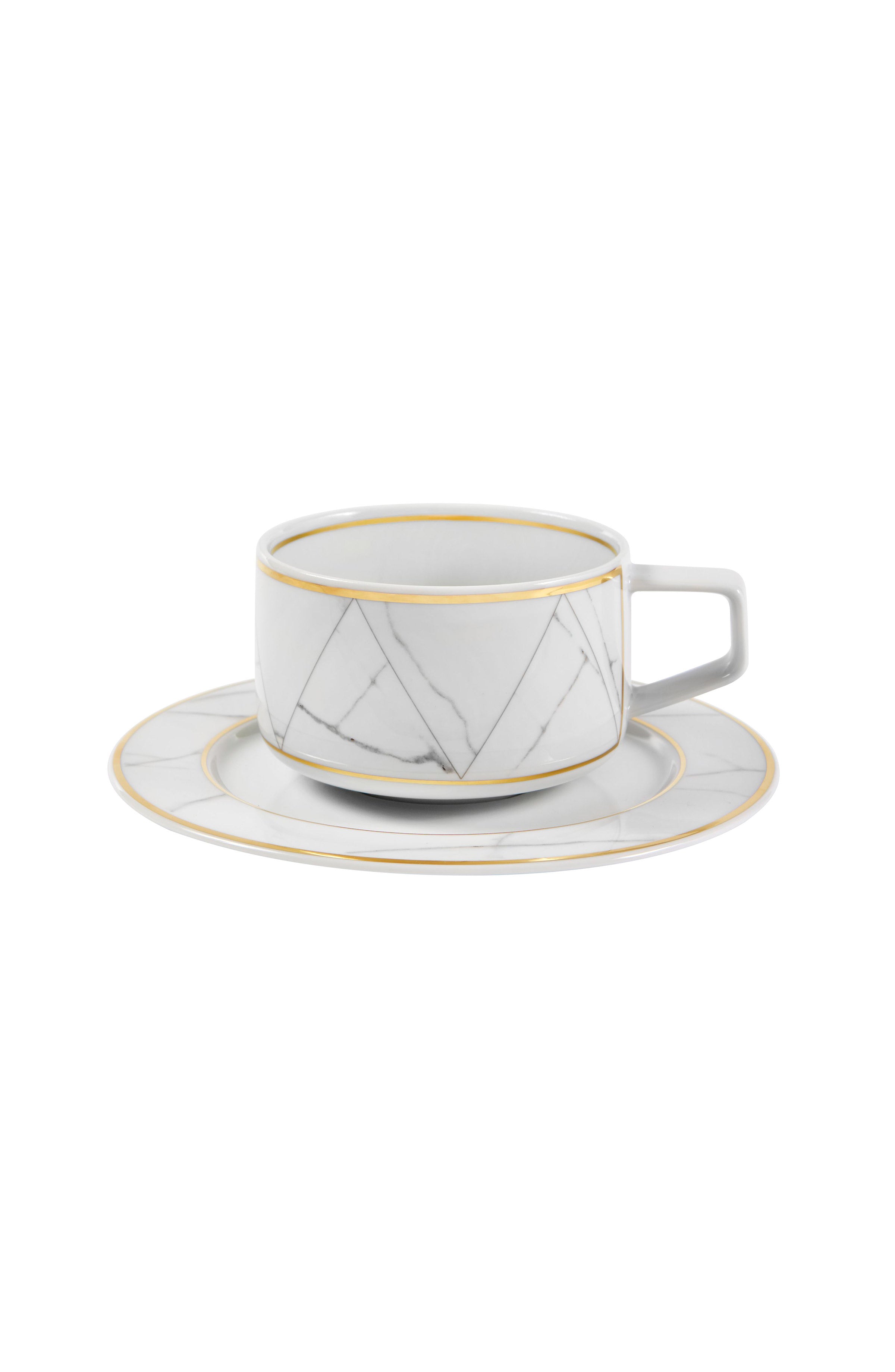 Vista Alegre Carrara Tea Cup And Saucer By Coline le Corre
