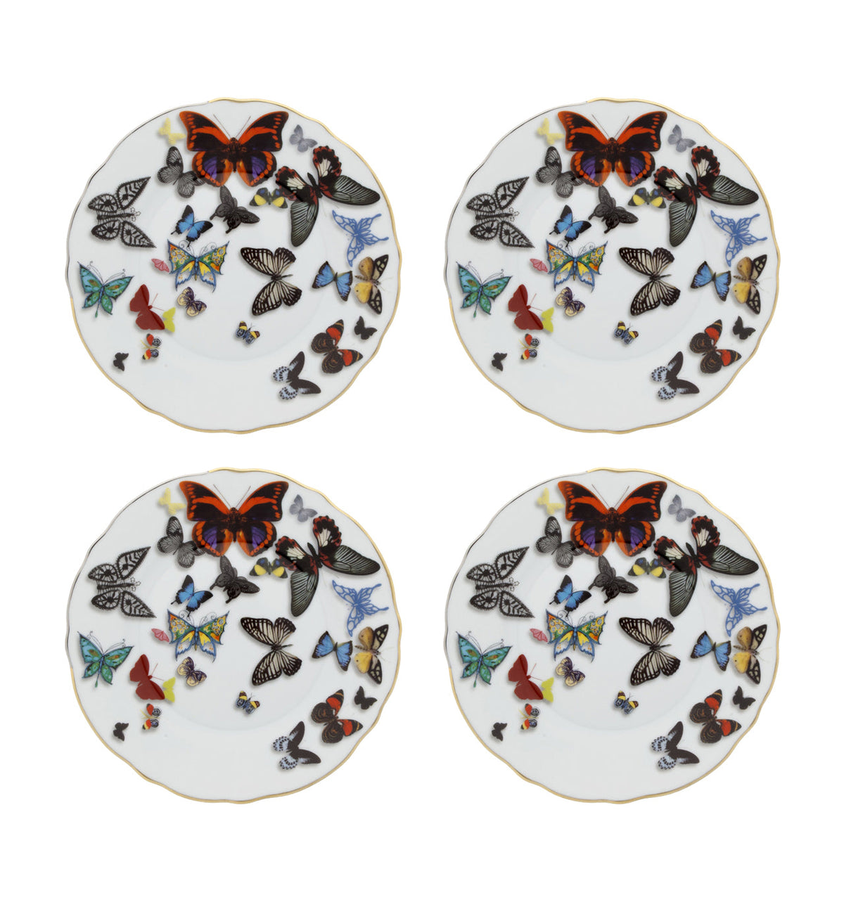 Vista Alegre Christian Lacroix - Butterfly Parade B&B Plate By Christian Lacroix - Set of 4