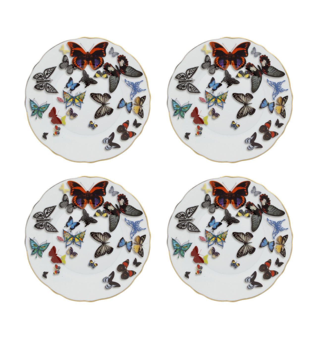 Vista Alegre Christian Lacroix - Butterfly Parade B&B Plate By Christian Lacroix - Set of 4