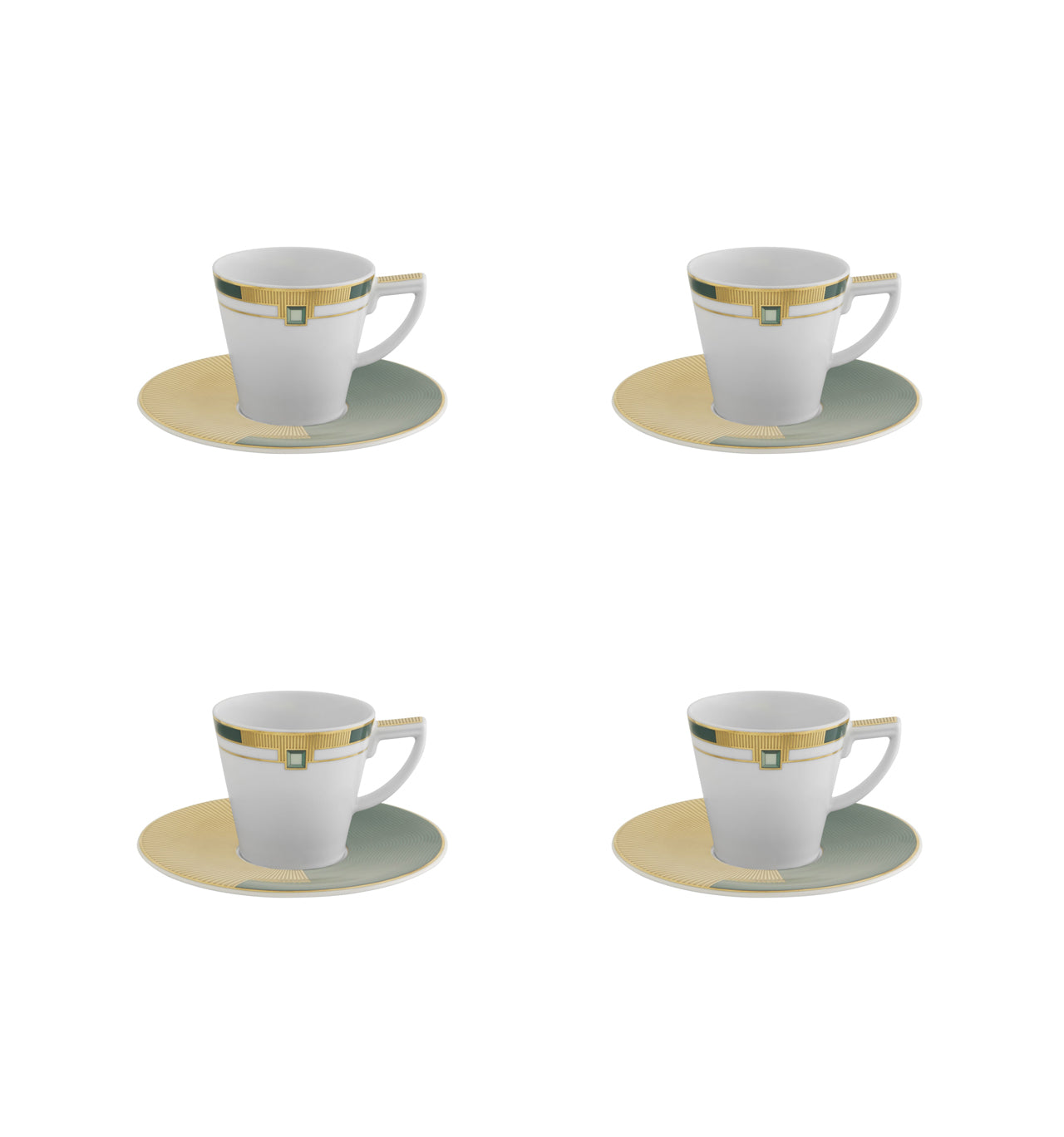 Vista Alegre Emerald Espresso Cup and Saucer