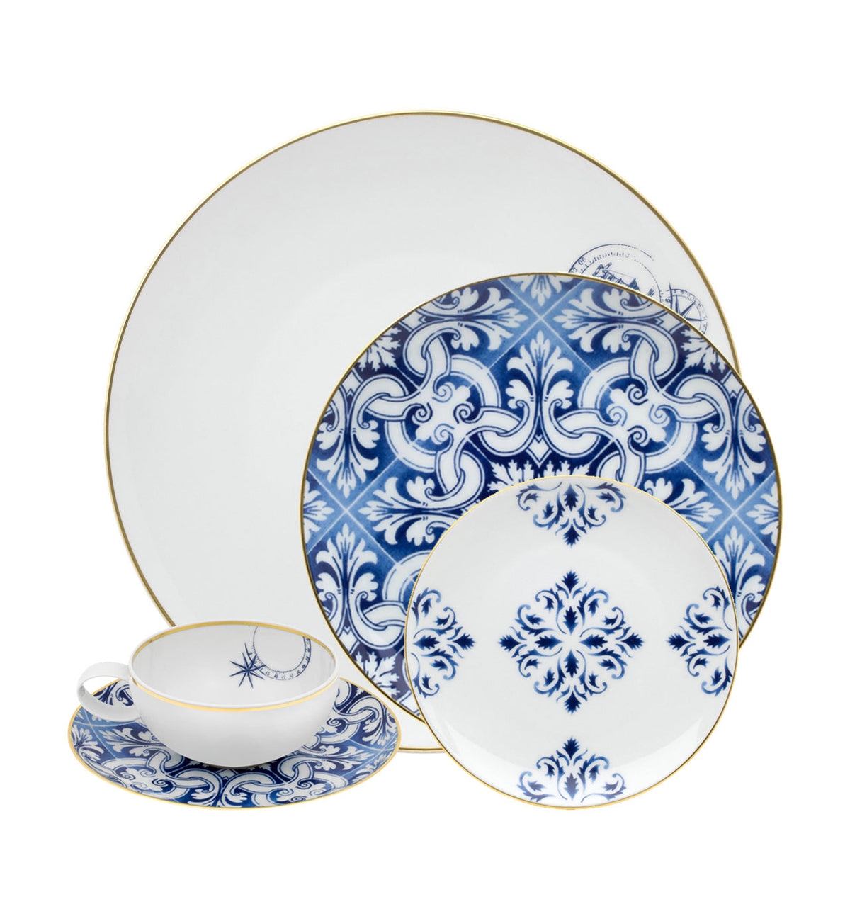 Vista Alegre Transatlantica Set of 5 Plate Pieces