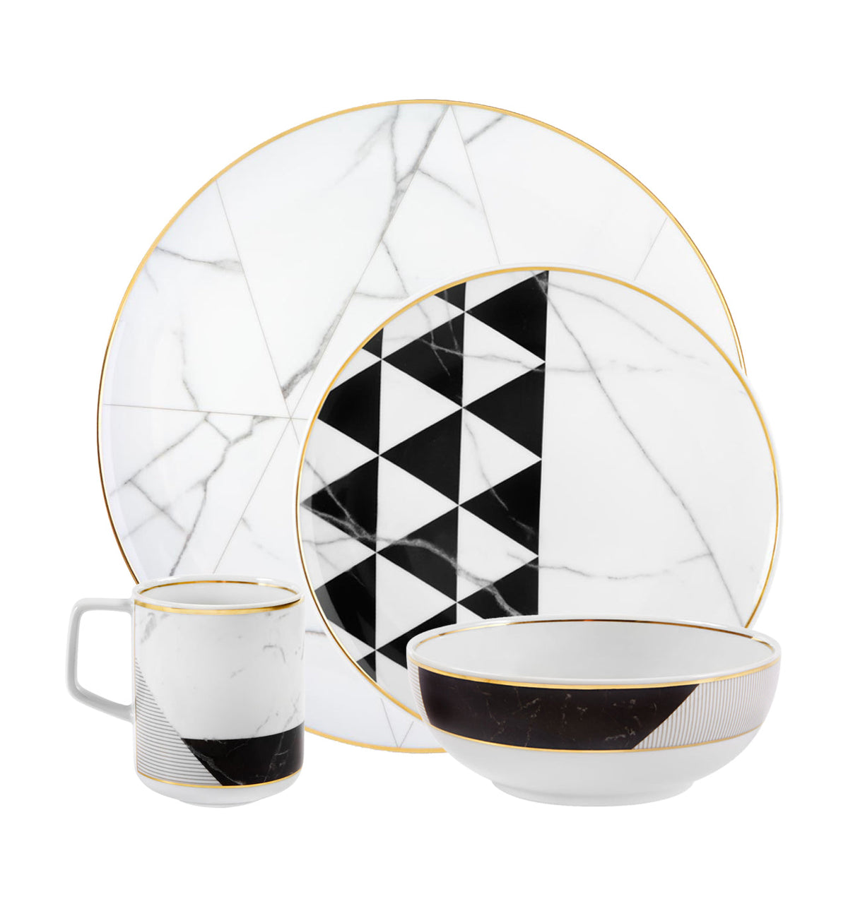 Vista Alegre Carrara Set of 16 Plate Pieces