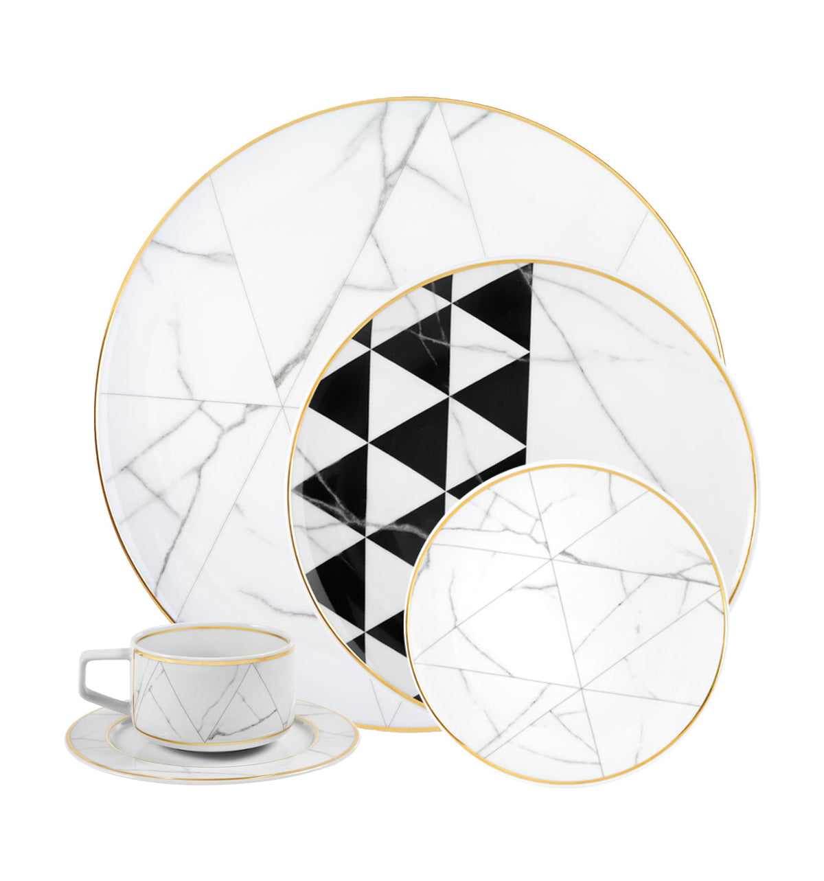 Vista Alegre Carrara Set of 5 Plate Pieces