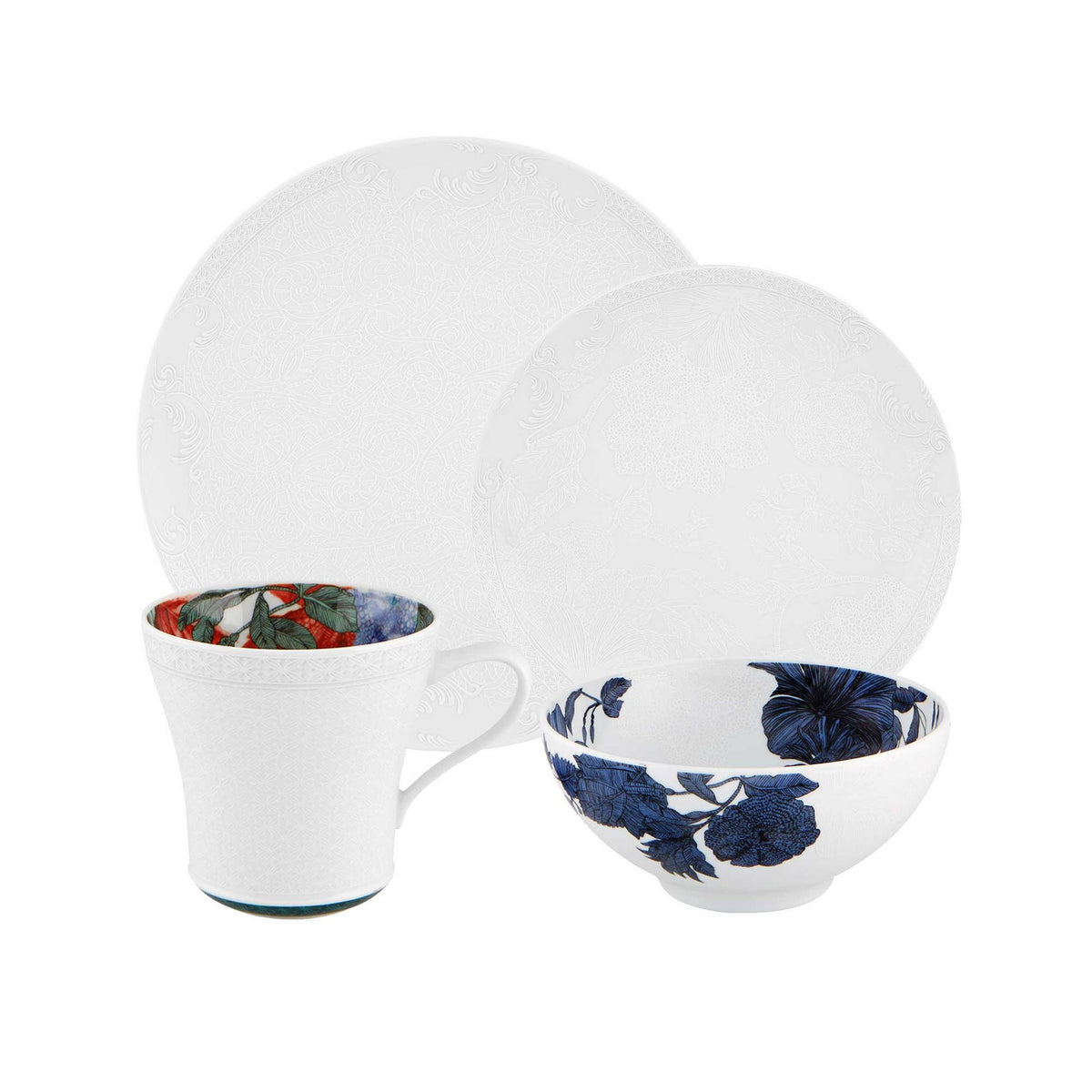 Vista Alegre Duality Set of 4 Plate Pieces