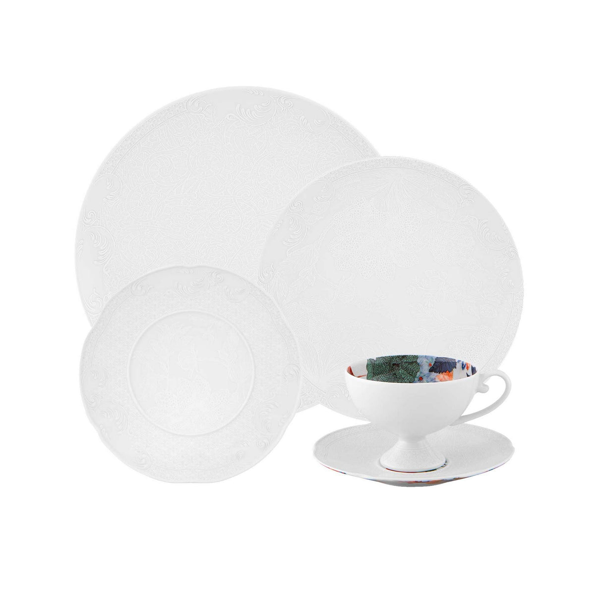 Vista Alegre Duality Set of 5 Plate Pieces