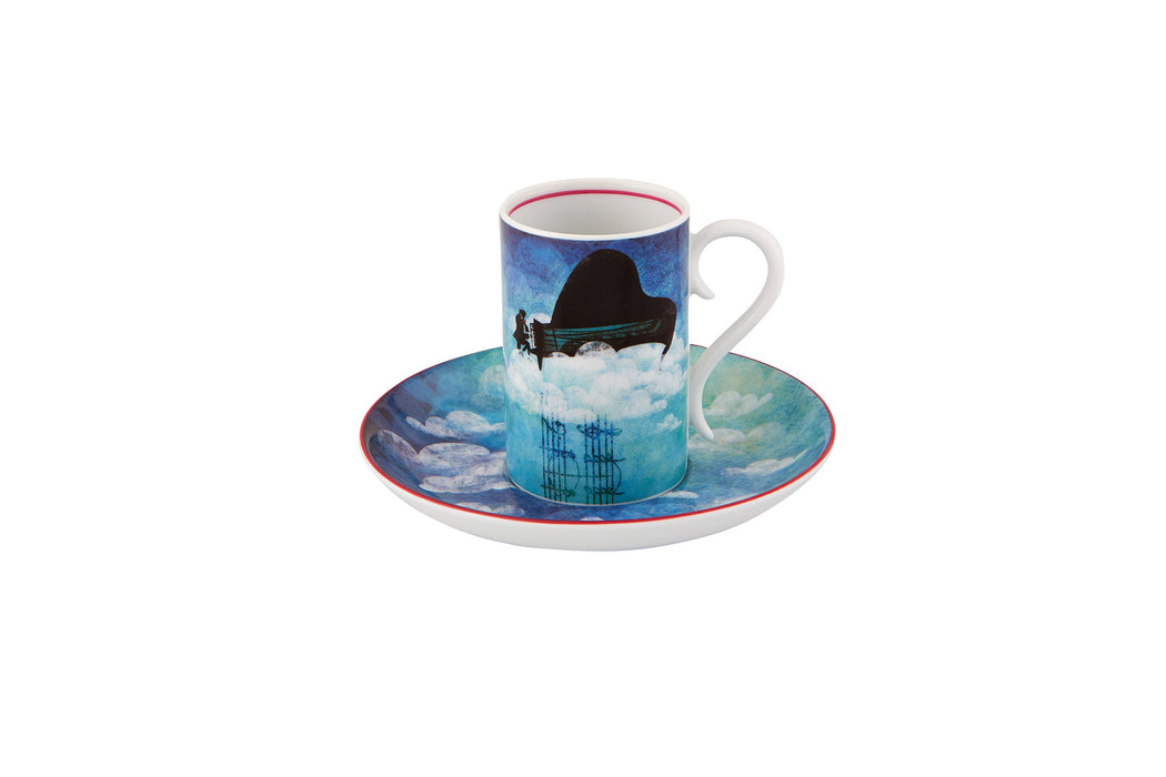 Vista Alegre Fur Beethoven Coffee Cups & Saucer By Fatinha Ramos - Set of 4