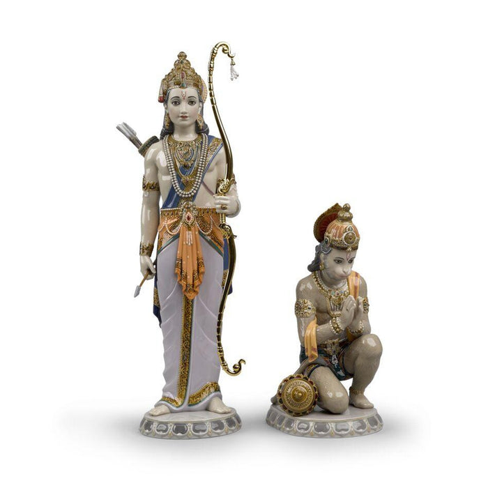 Lladro Lakshman and Hanuman Sculpture Limited Edition