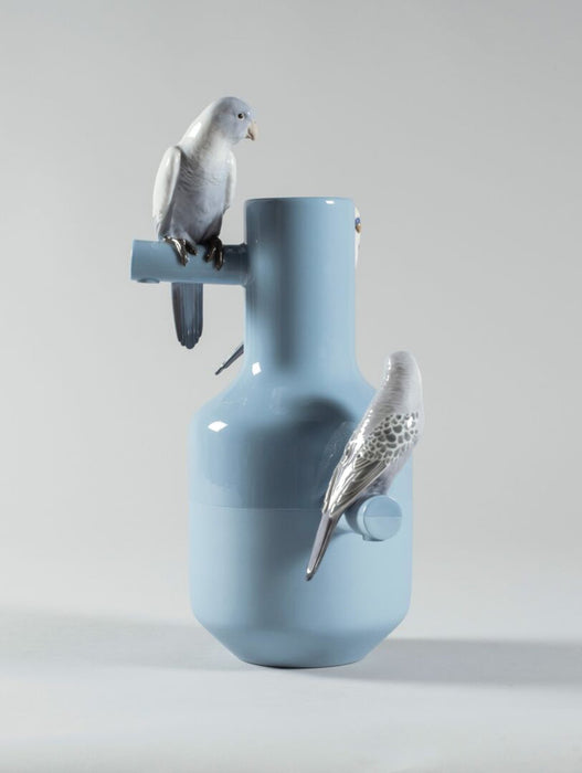 Lladro Parrot Parade Vase