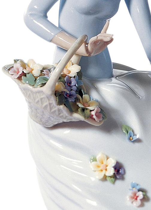 Lladro Petals of The Wind Woman Figurine