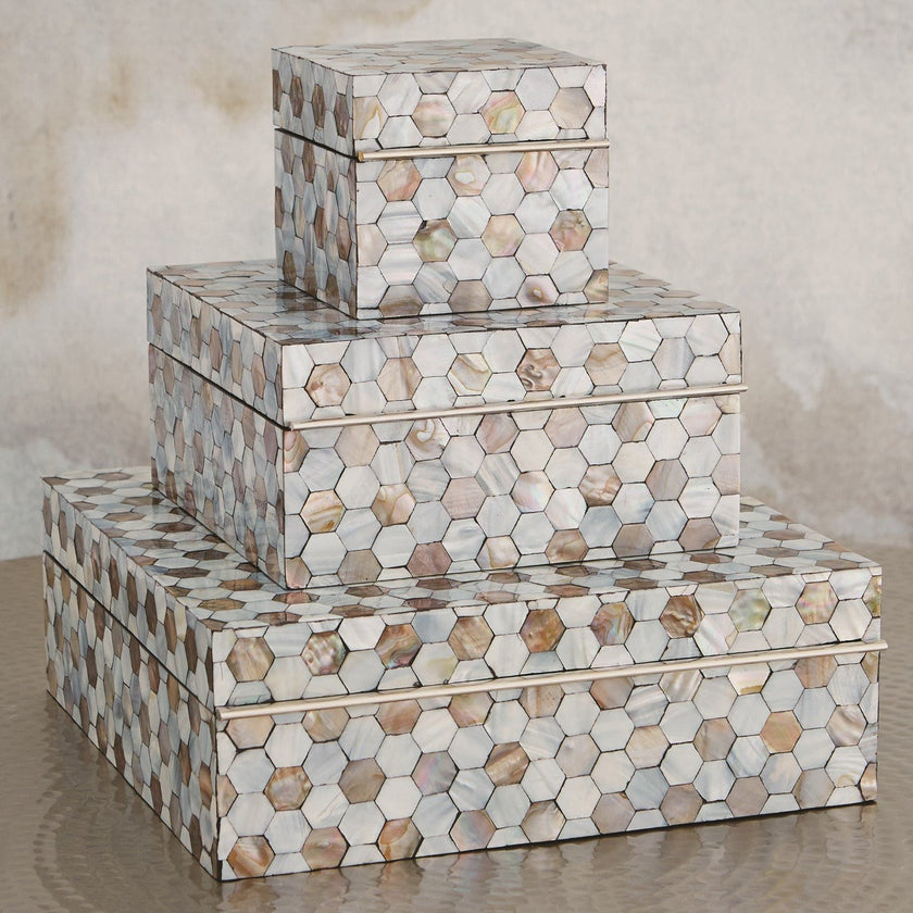 Global Views Mother Of Pearl Box