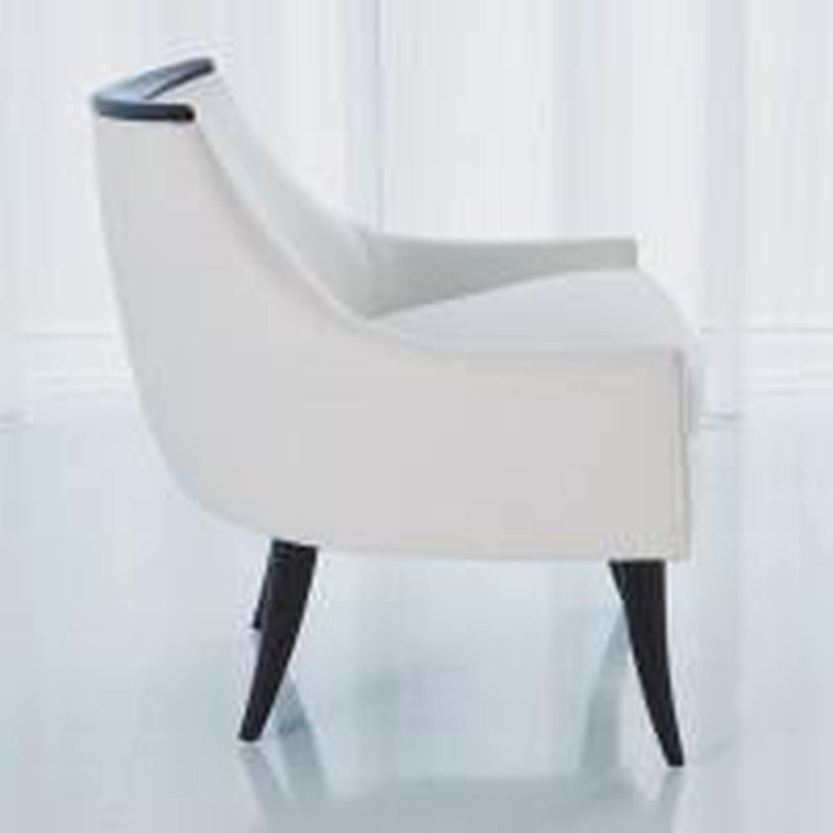 Global Views White Boomerang Chair