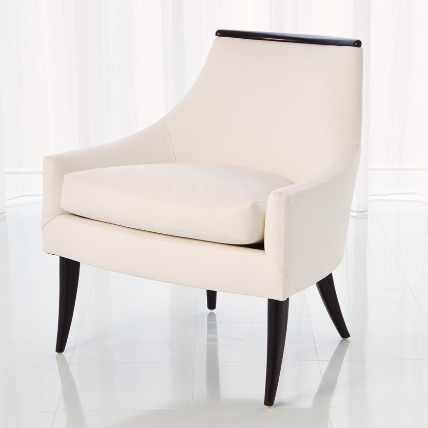 Global Views White Boomerang Chair