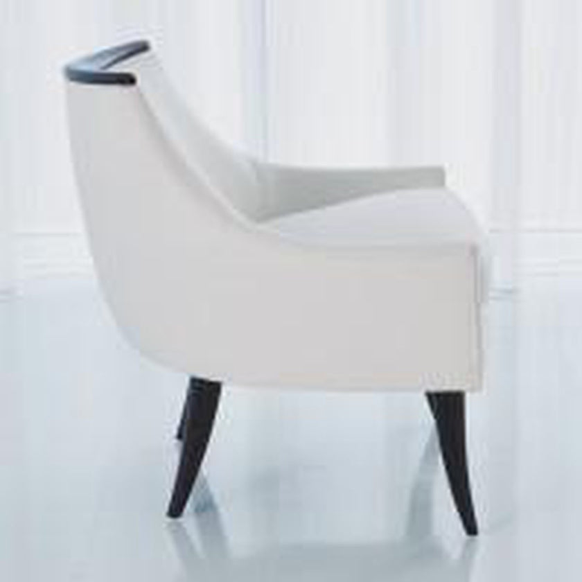 Global Views White Boomerang Chair