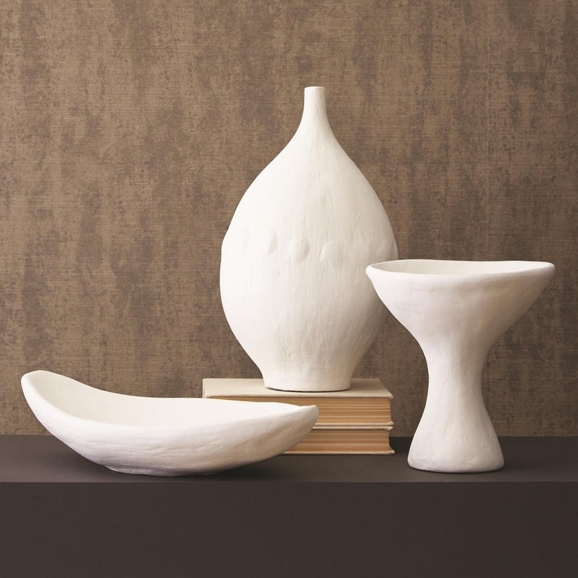 Global Views White Plaster Modernist Vase