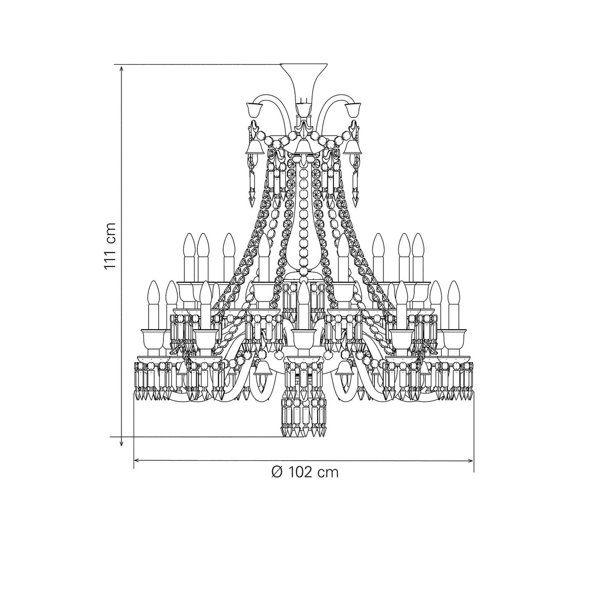 Baccarat Zénith Black Chandelier