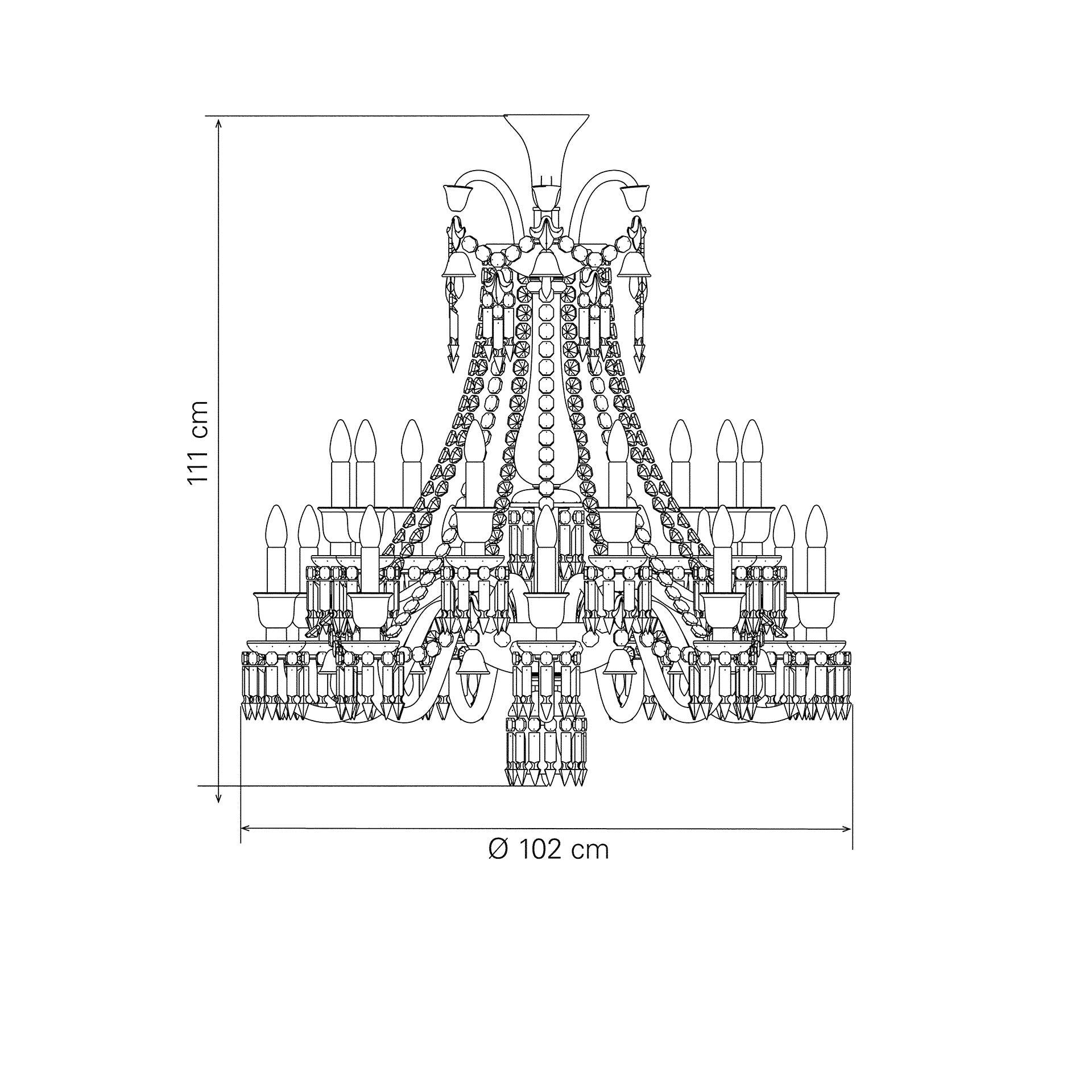 Baccarat Zénith Black Chandelier