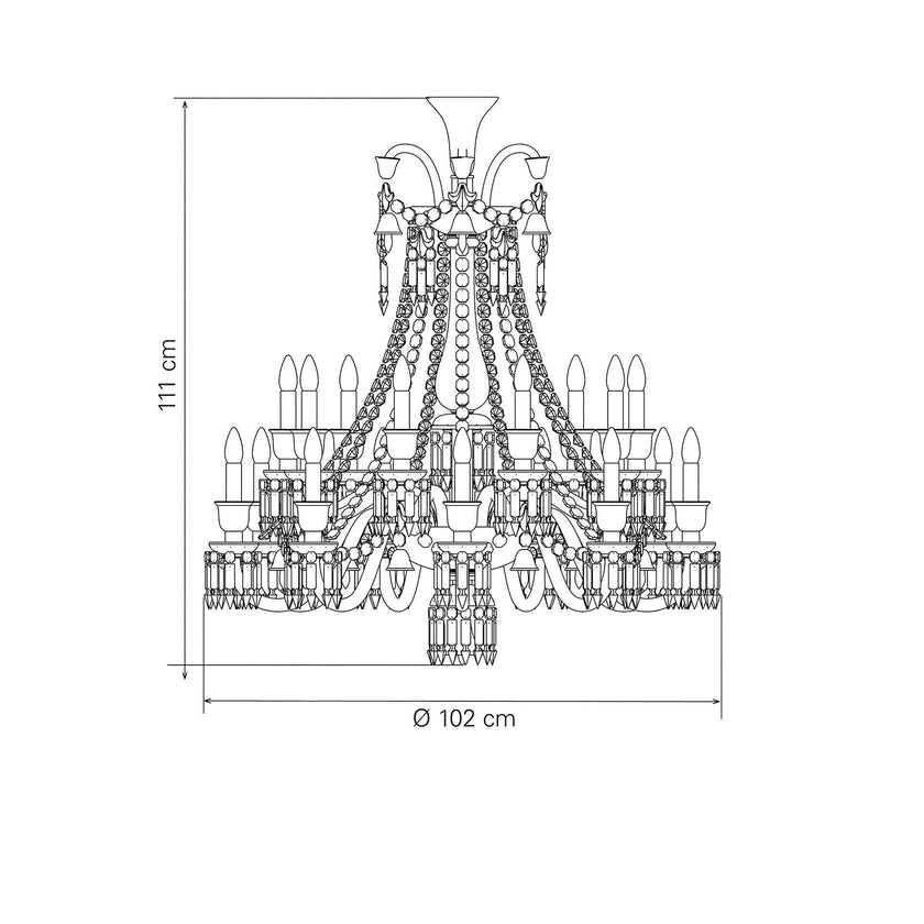 Baccarat Zénith Black Chandelier